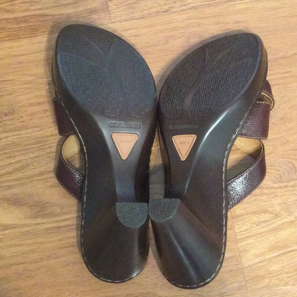 Born Brown Leather Sandals with Heel - Picture 5 of 7